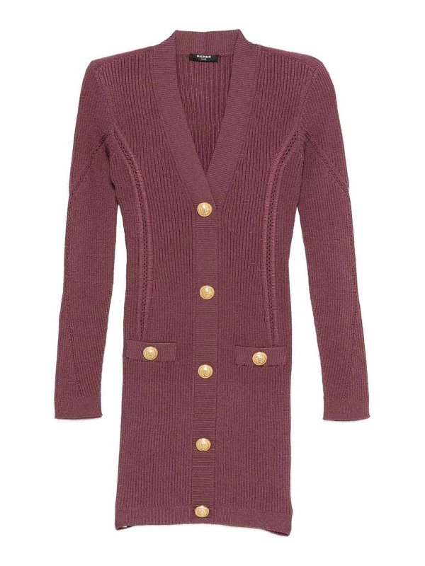 Balmain: abiti corti - Vestito  corto con scollo a V