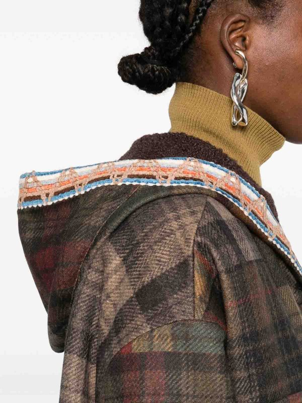 The Best Shops BYE: cappotti corti - Giacca caban dal design patchwork