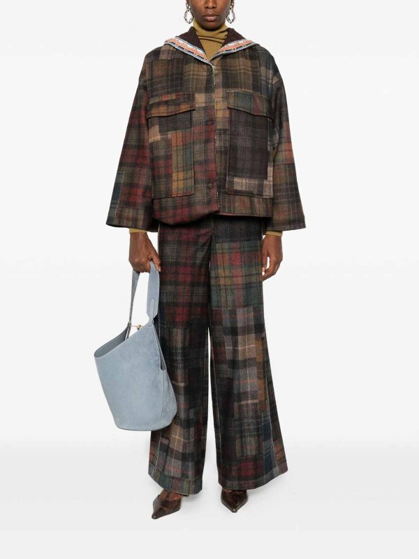 BYE buy online Giacca caban dal design patchwork