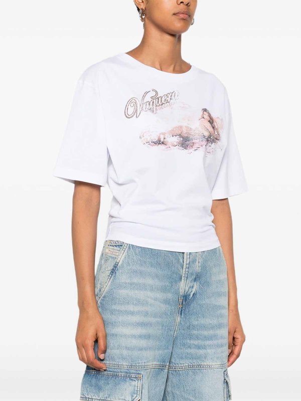 Logo Cotton T-Shirt shop online: DSQUARED2