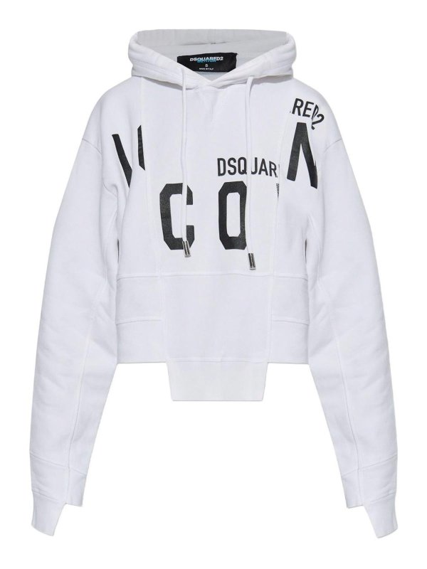 DSQUARED2: Sweatshirts & Pulls - Sweat-Shirts - Blanc