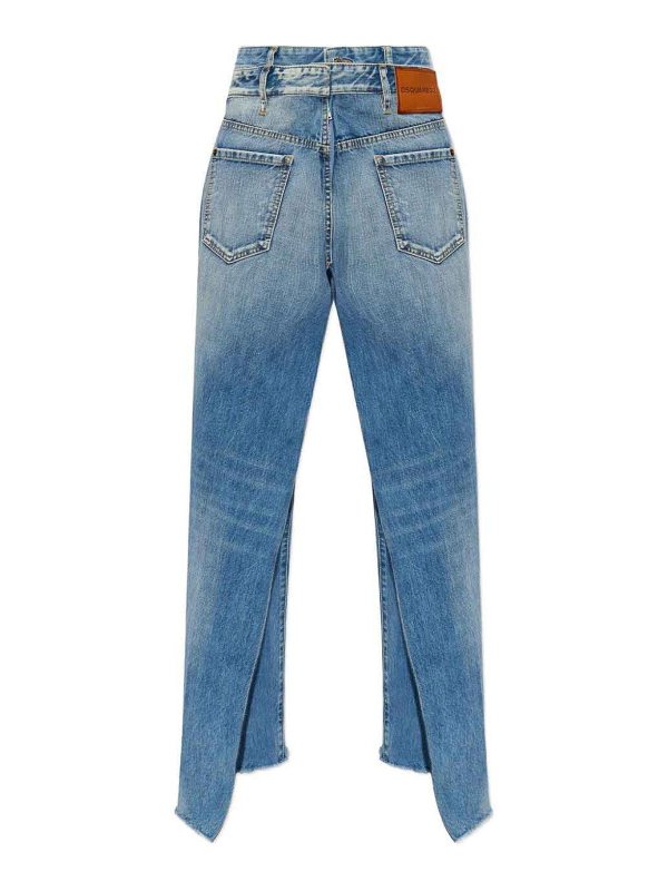DSQUARED2: straight leg jeans - Layered Denim Jeans