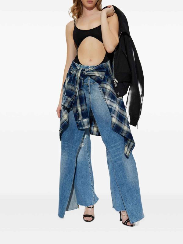 The Best Shops DSQUARED2: straight leg jeans - Layered Denim Jeans