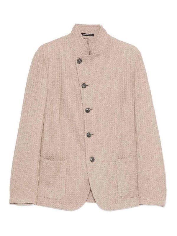 EMPORIO ARMANI: Chaquetas casual - Chaqueta Casual - Plata