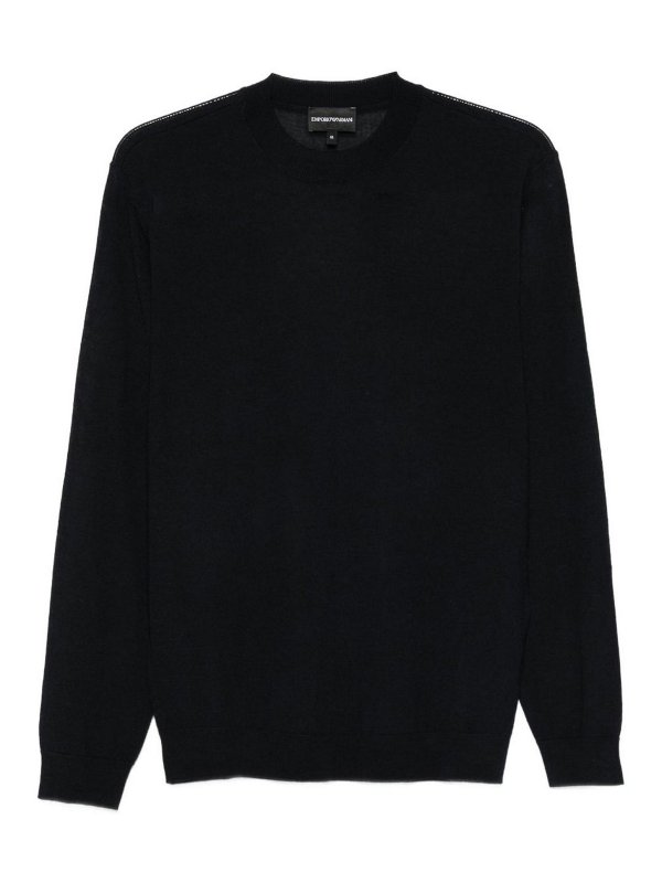 EMPORIO ARMANI: Pull col rond - Pull Col Rond - Bleu