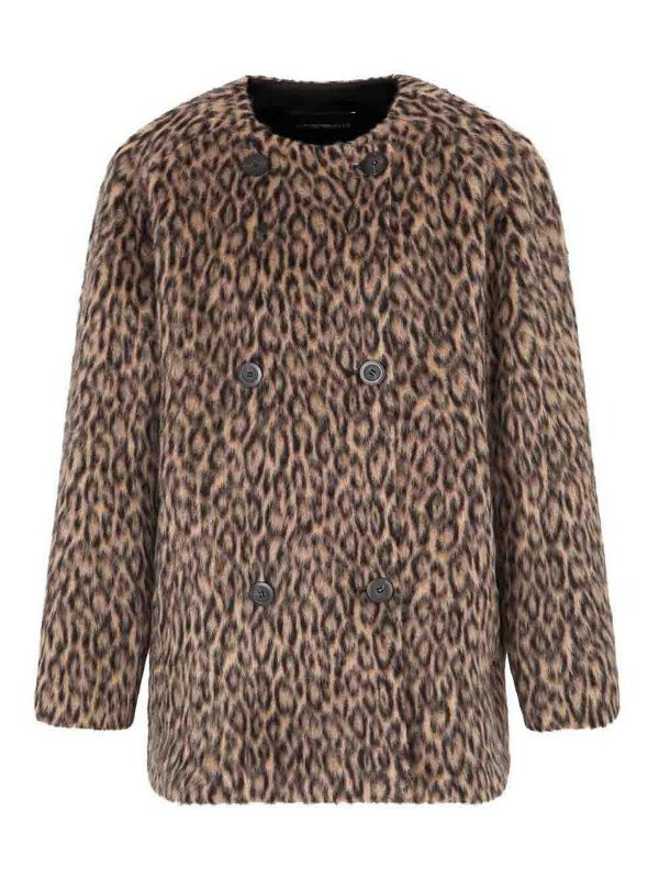 EMPORIO ARMANI: cappotti al ginocchio - Cappotto Doppiopetto In Lana