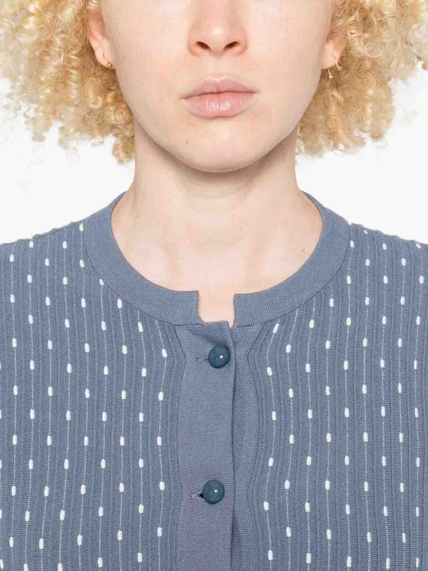 Dotted Crewneck Cardigan shop online: EMPORIO ARMANI