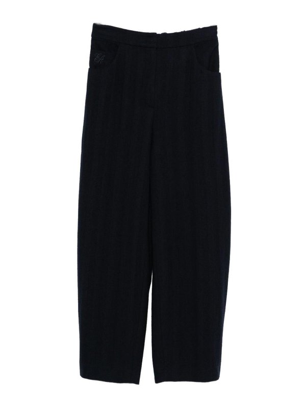 EMPORIO ARMANI: カジュアルトラウザー - カジュアルパンツ - ブルー