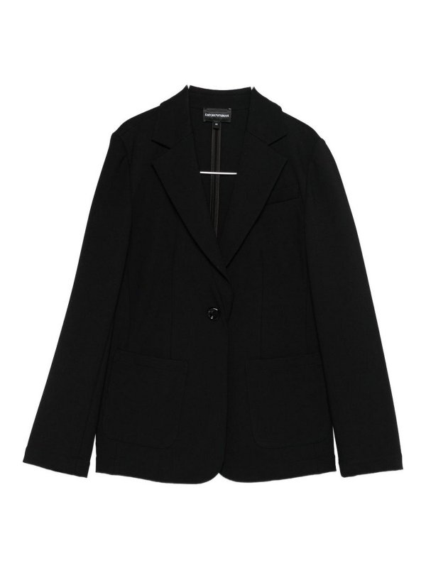 EMPORIO ARMANI: giacche blazer - Giacca in jersey interlock