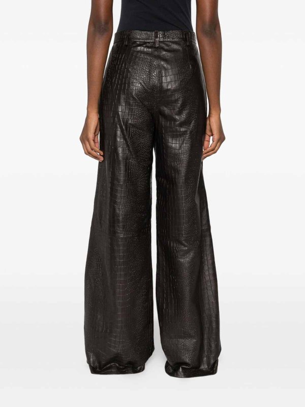 レザーパンツ - ブラウン shop online: ENES