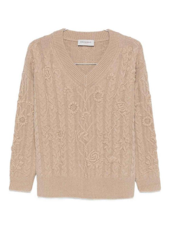 ERMANNO FIRENZE: v necks - V-Necked Sweater