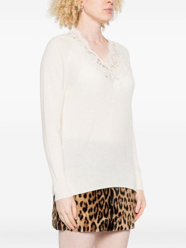 ERMANNO FIRENZE buy online Pull À Col V - Beige