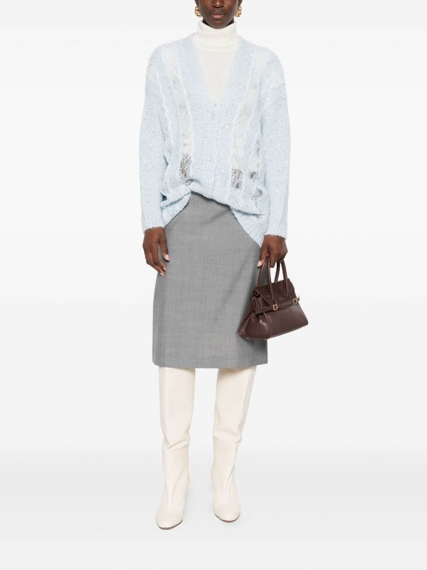 カーディガン - ブルー shop online: ERMANNO FIRENZE