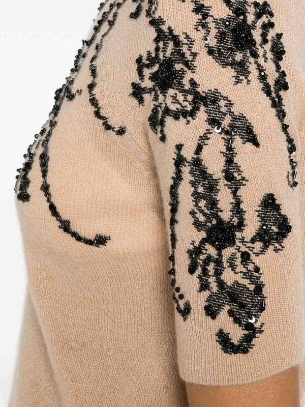 Rundhalspullover - Beige shop online: ERMANNO SCERVINO