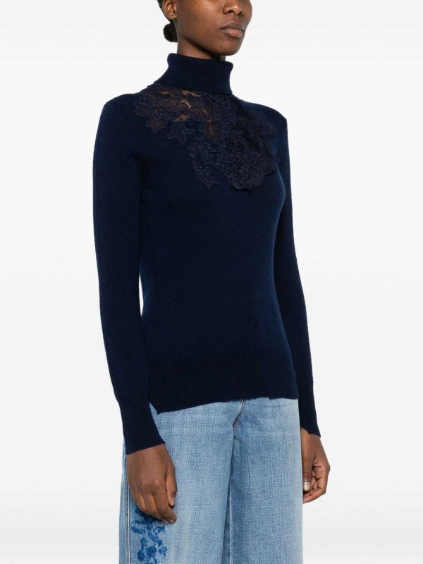 ERMANNO SCERVINO: Rollkragenpullover  und Polo-Ausschnitt online - Rollkragenpullover - Blau