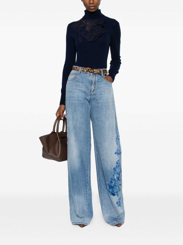 Rollkragenpullover - Blau shop online: ERMANNO SCERVINO