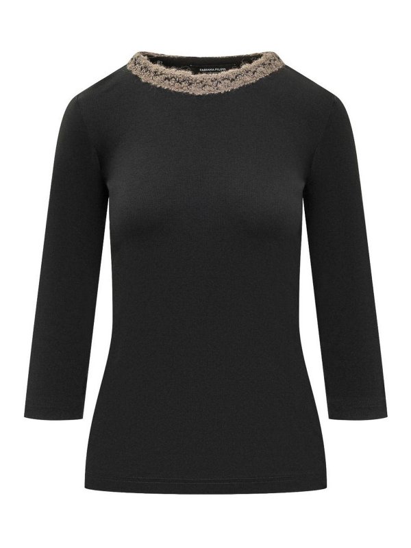 FABIANA FILIPPI: クルーネック - クルーネック - 黒