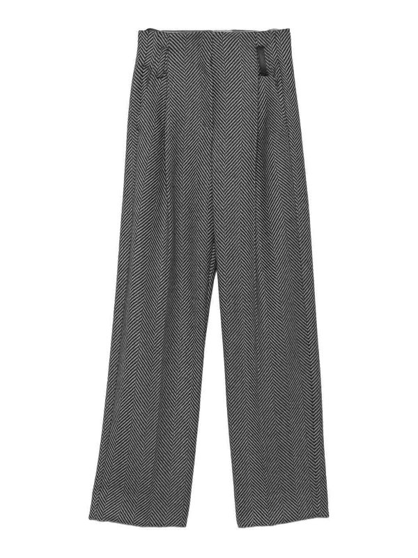 FORTE FORTE: Pantalones casual - Pantalón Casual - Gris
