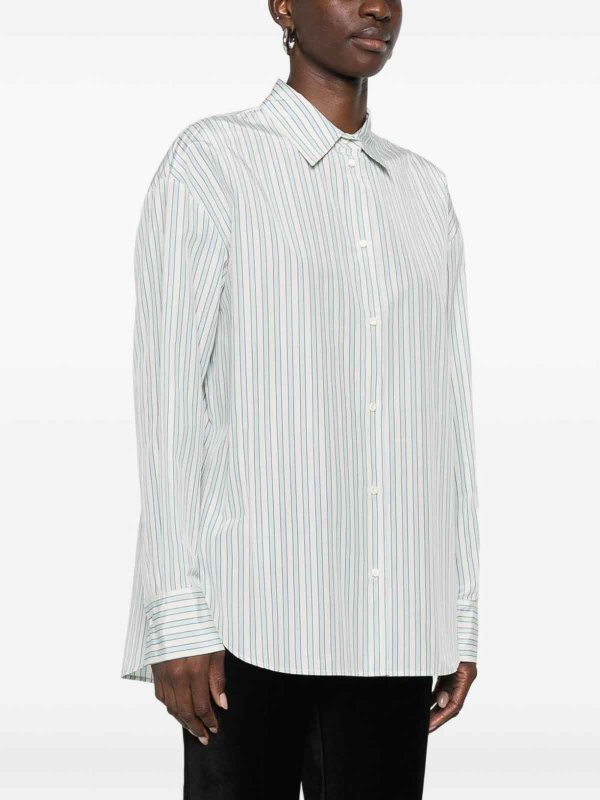 FORTE FORTE: shirts online - Striped Cotton Blend Shirt