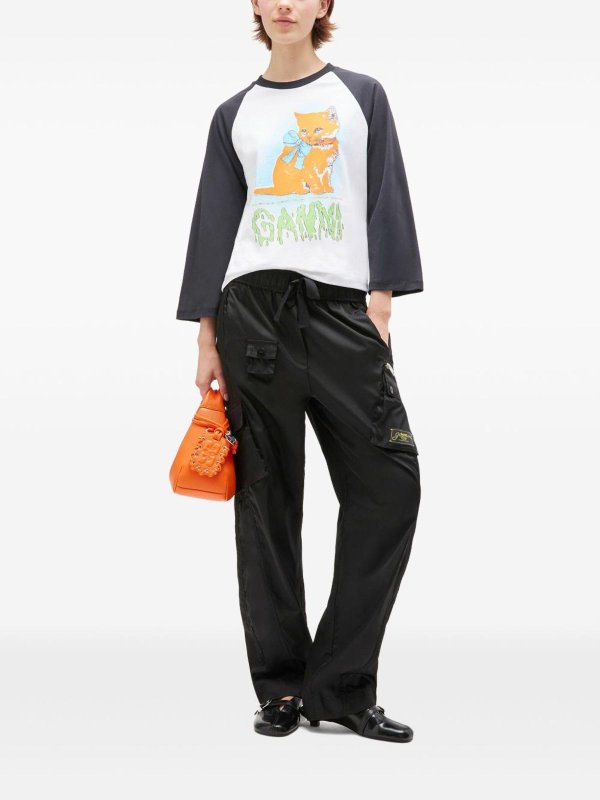 The Best Shops GANNI: t-shirts - Kitty Baby Organic Cotton T-Shirt