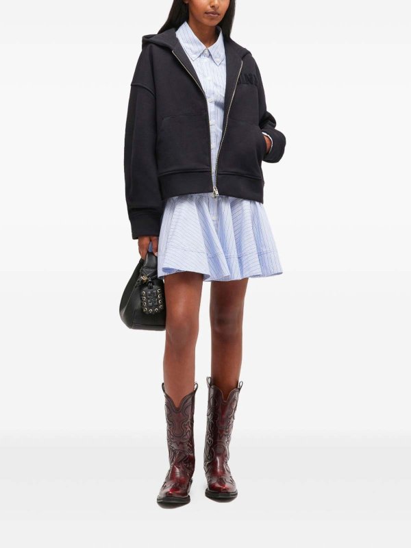 Organic Cotton Zipped Hoodie shop online: GANNI