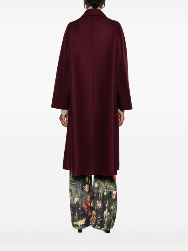 The Best Shops HARRIS WHARF LONDON: Knielange Mäntel - Knielanger Mantel - Dunkelrot