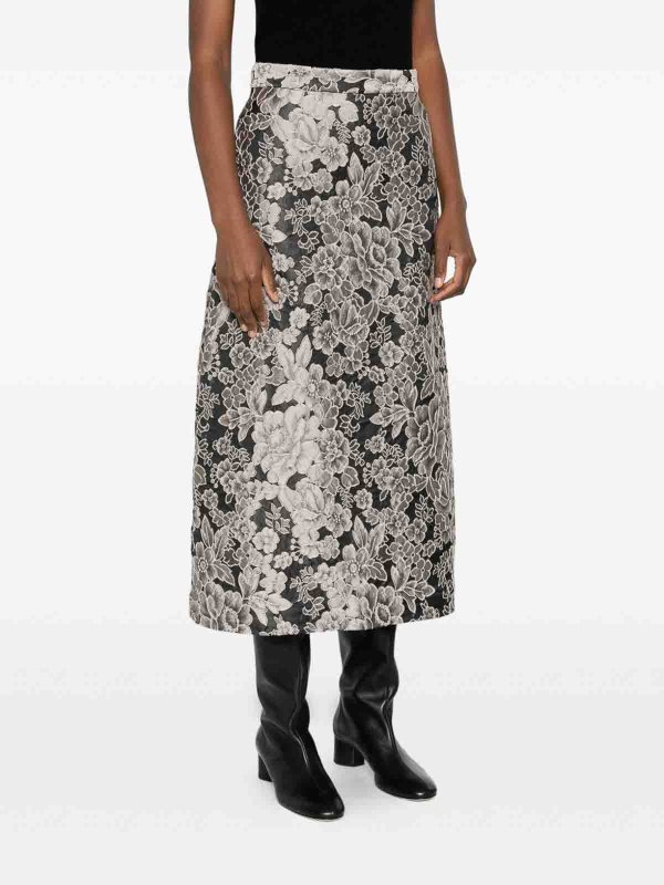 LUNATICA MILANO: ニーレングススカート＆ミディ丈 online - 膝丈/ミディスカート - 銀