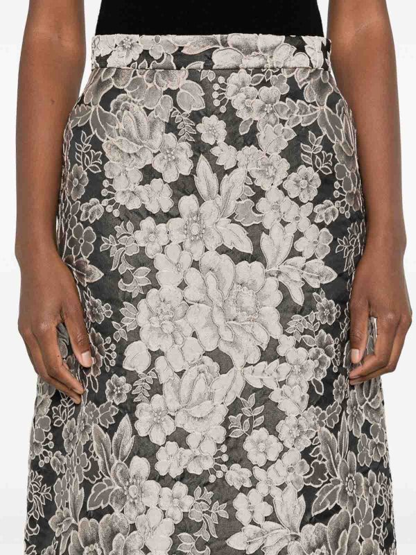 膝丈/ミディスカート - 銀 shop online: LUNATICA MILANO