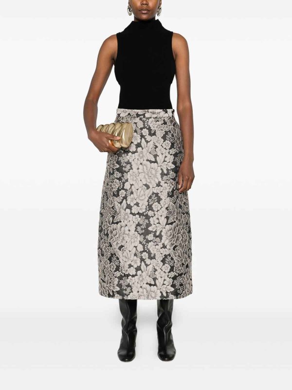 LUNATICA MILANO buy online 膝丈/ミディスカート - 銀