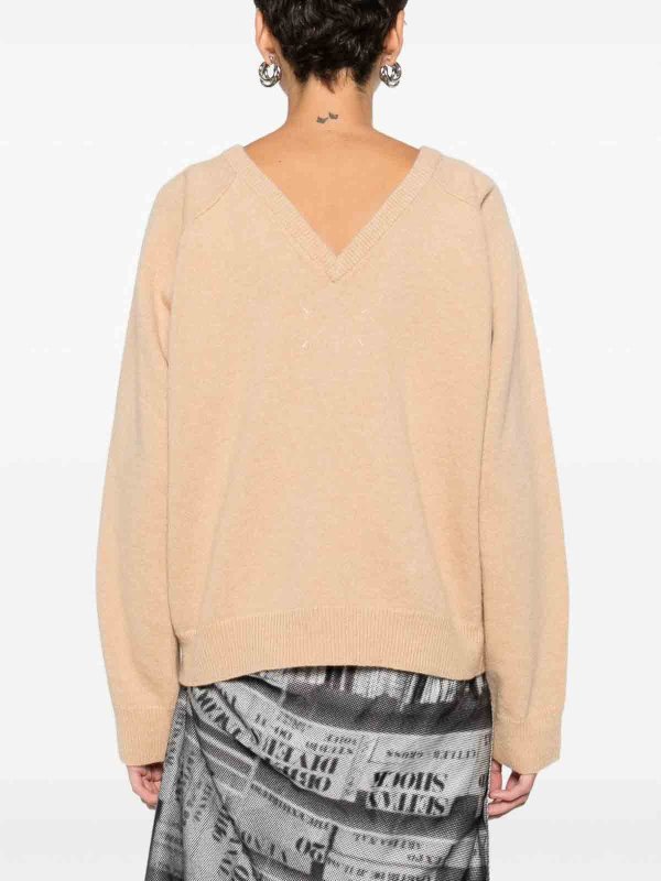 Pull Col Rond - Camel shop online: Maison Margiela