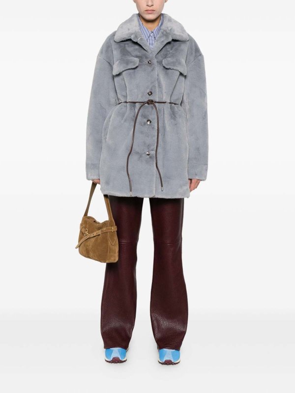 MOLLIOLLI buy online Abrigo De Piel - Gris