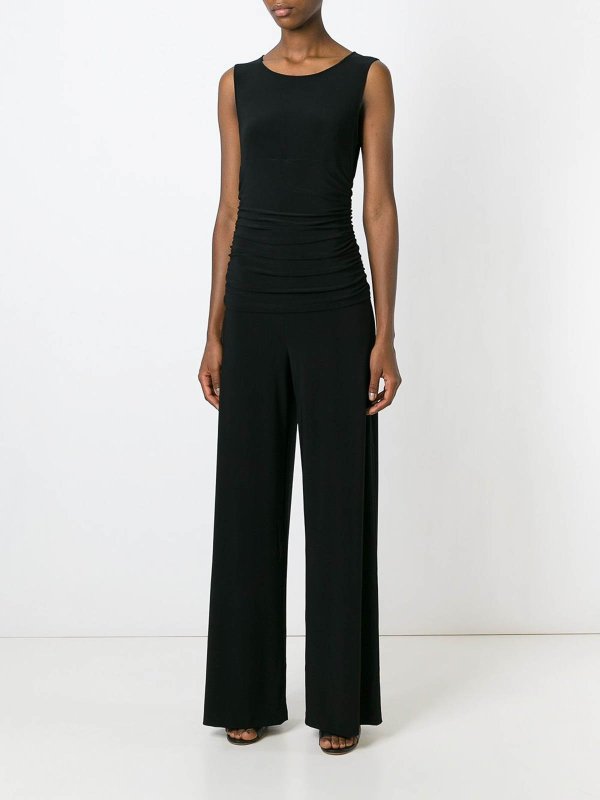 Norma Kamali: crew necks online - Sleeveless Crewneck Jumpsuit