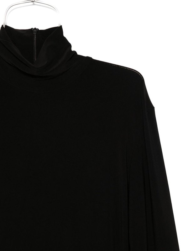 Norma Kamali: Knielange Kleider online - Knielanges Kleid - Schwarz