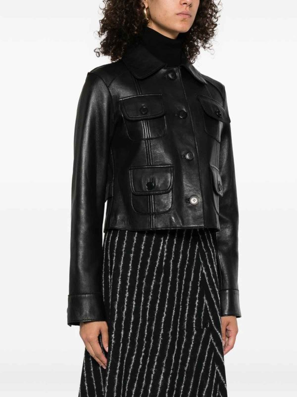 The Best Shops P.A.R.O.S.H.: レザージャケット - レザージャケット - 黒