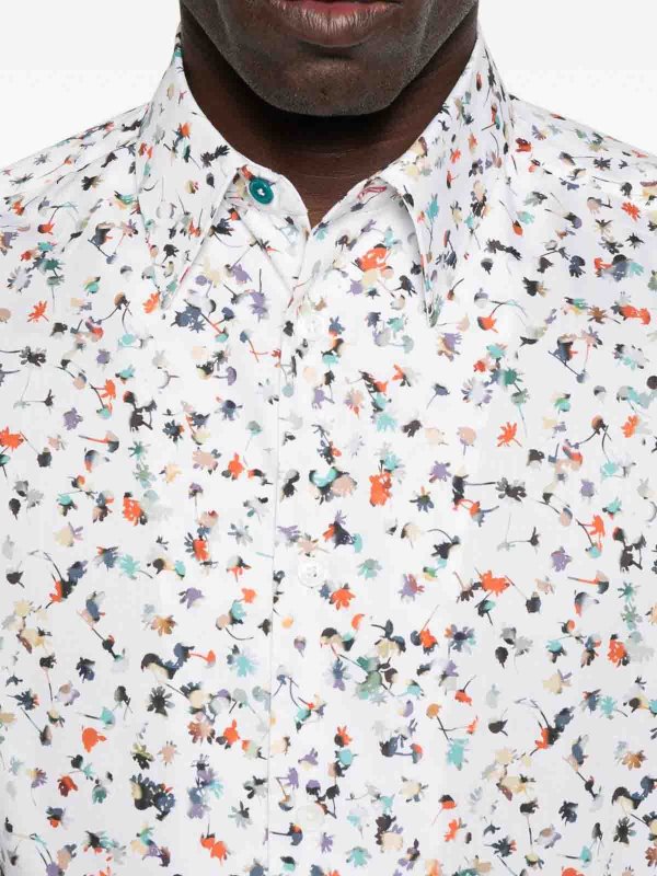 PAUL SMITH: shirts online - Printed Cotton Shirt