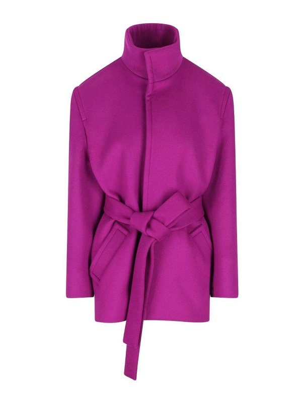 SAINT LAURENT: knee length coats - Coat