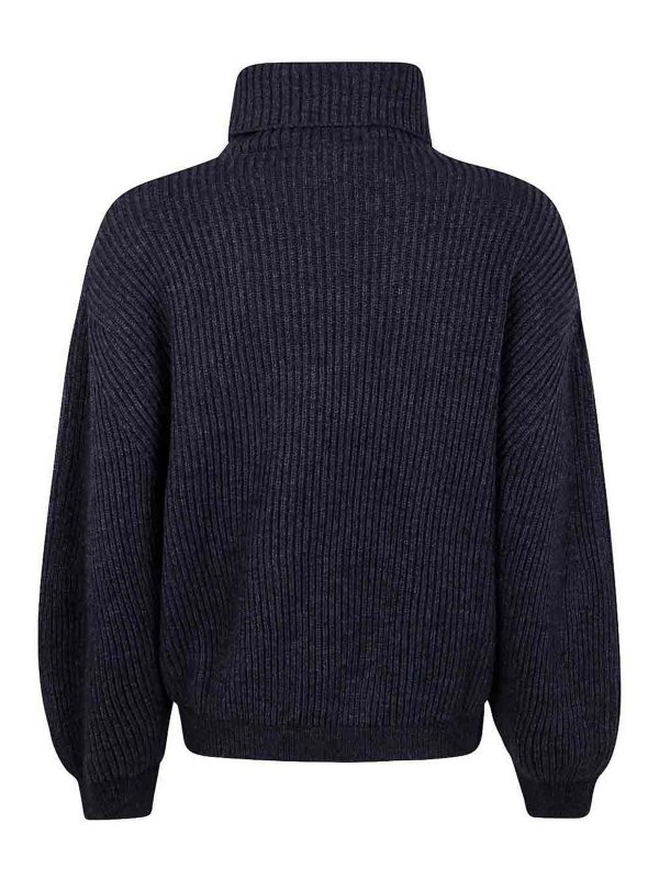 Semicouture: Strickpullover mit Rundhalsausschnitt online - Rundhalspullover - Grau