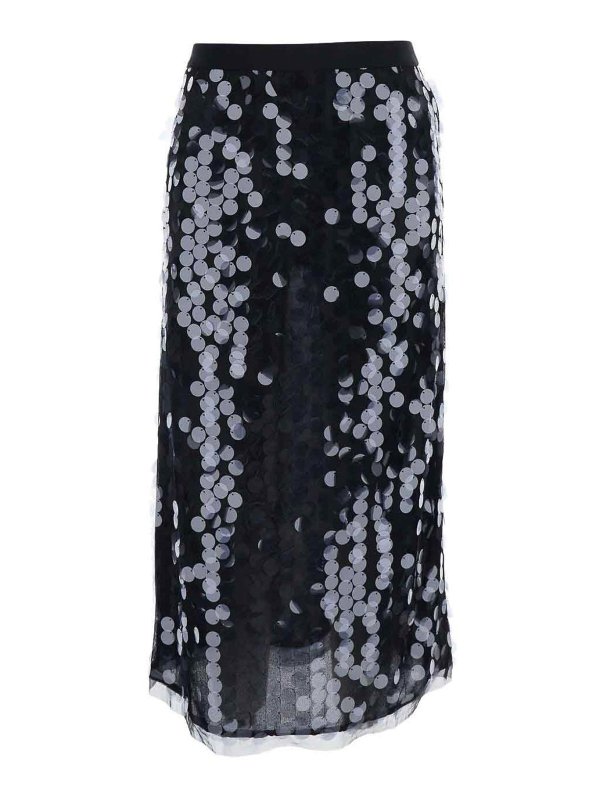 Semicouture: ロングシャツ online - ロングスカート - 黒