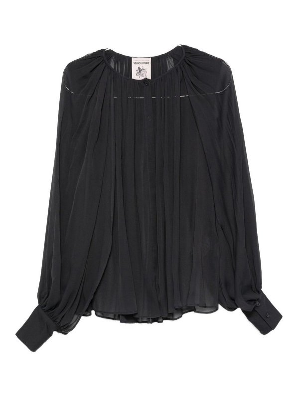 Semicouture: Blouses - Blouse - Gris