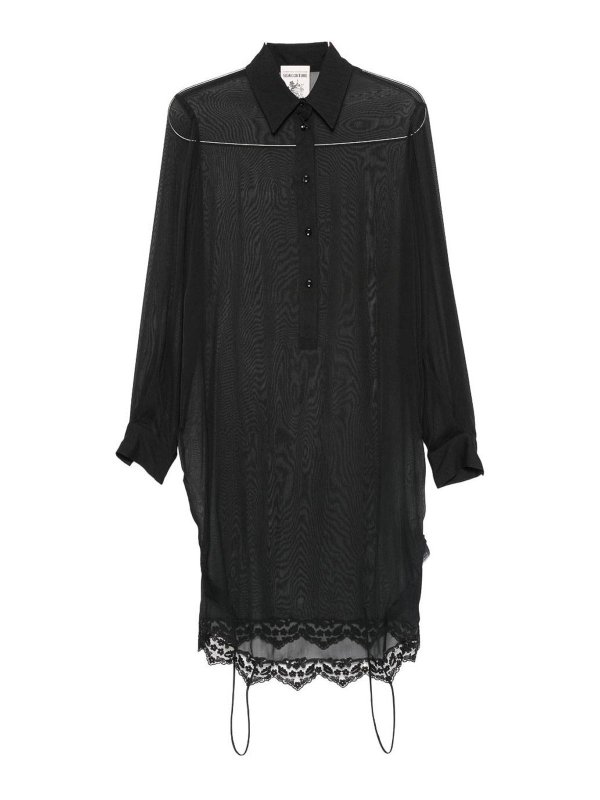 Semicouture: camicie - Camicia Lunga in Misto Seta