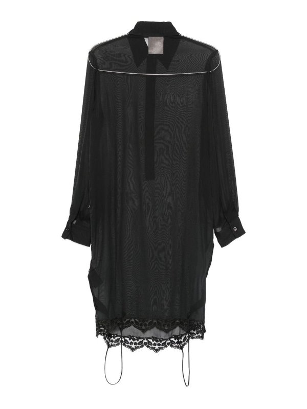 The Best Shops Semicouture: camicie - Camicia Lunga in Misto Seta