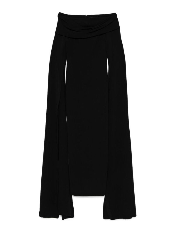 SOLACE LONDON: knee length dresses - Nuri Midi Dress