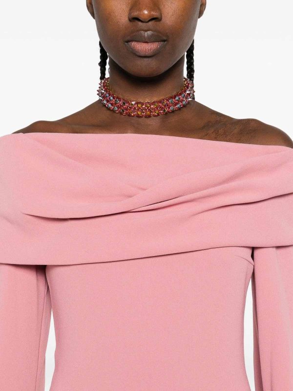 膝丈ドレス - ヌードカラー shop online: SOLACE LONDON