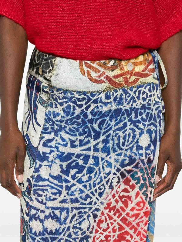 The Best Shops TALKING WALLS: Jupes midi et au genou - Jupe Midi - Multicolore