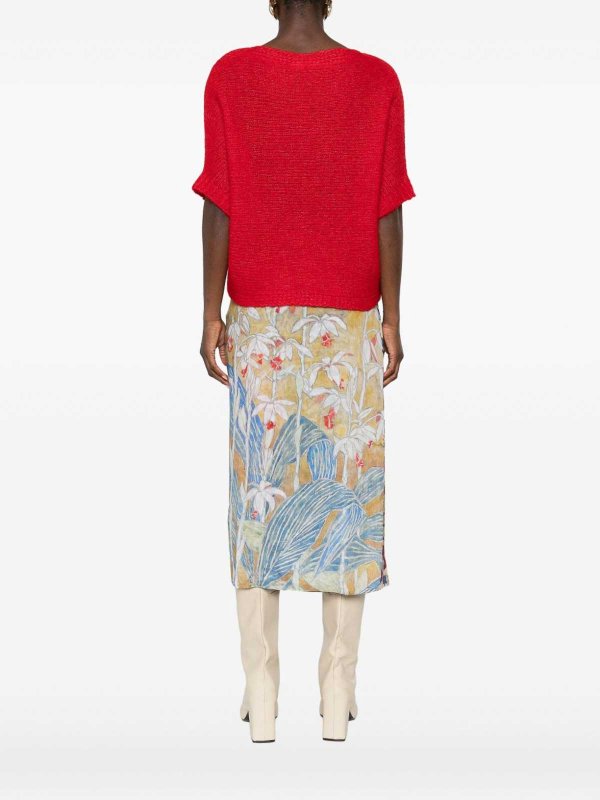 TALKING WALLS: クルーネック online - クルーネック - 赤