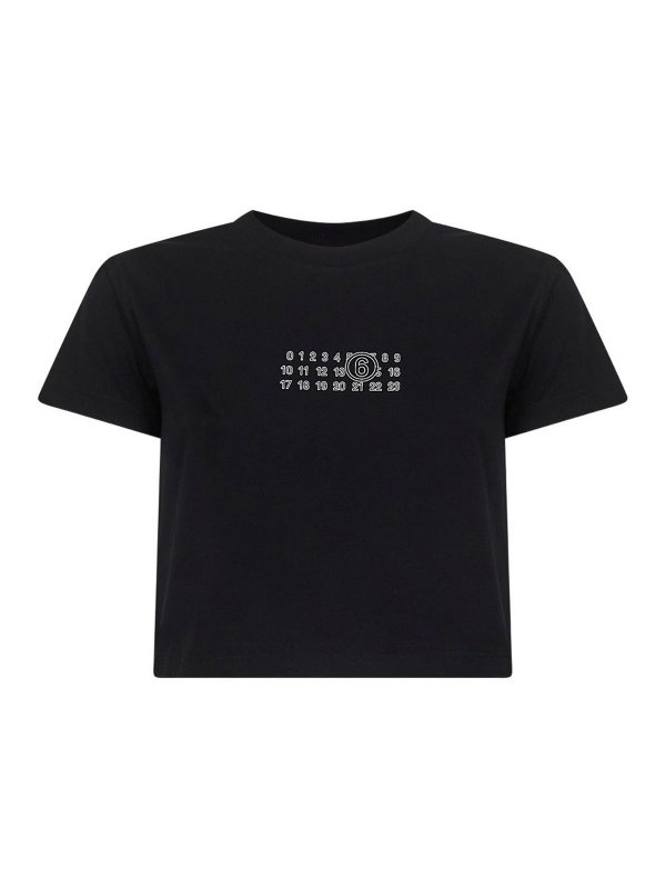 MM6 MAISON MARGIELA: t-shirts - Logo Cotton T-Shirt