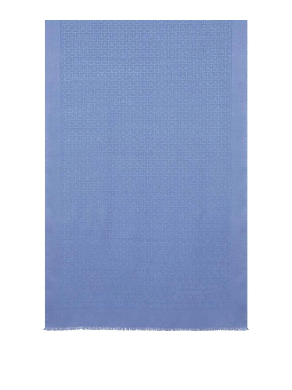 SALVATORE FERRAGAMO: スカーフ - スカーフ - ブルー