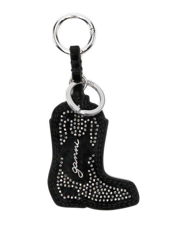 GANNI: キーホルダー - キーホルダー - 黒