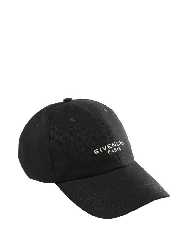 GIVENCHY: hats & caps online - Logo Cotton Baseball Cap