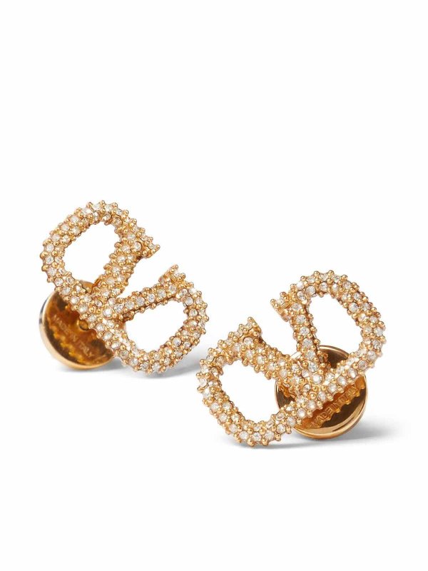 Orecchini con strass firma Vlogo shop online: VALENTINO GARAVANI